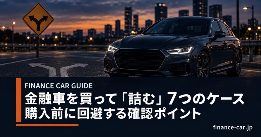 金融車を買って詰む7つのケースと購入前の確認ポイント