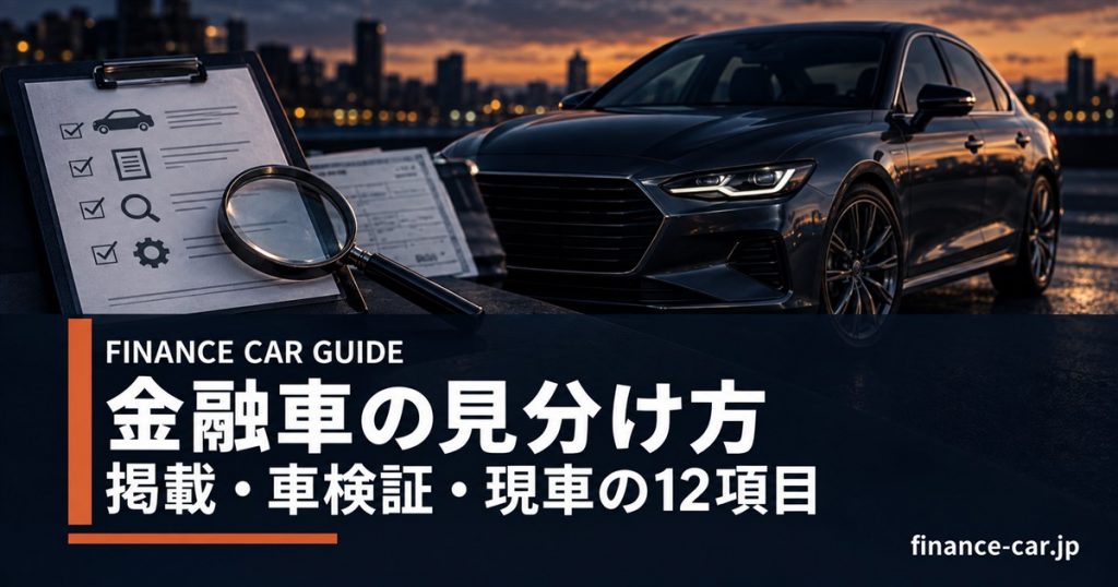 金融車の見分け方、掲載情報・車検証・現車の12項目